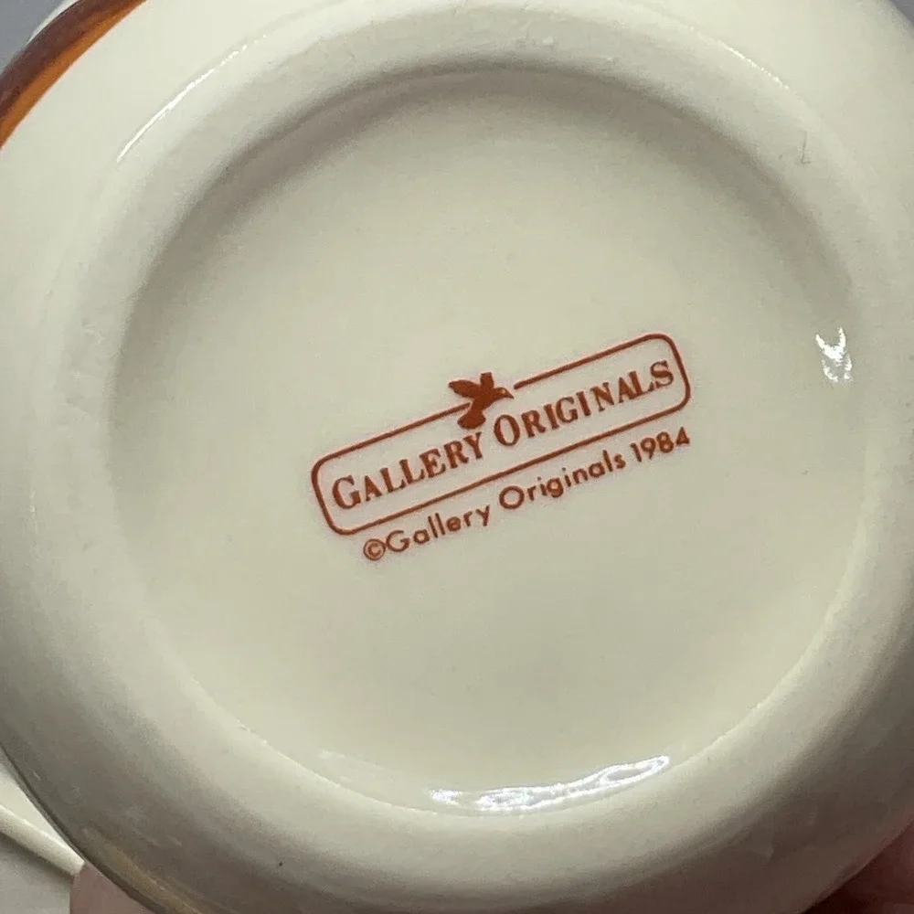 Gallery Originals 1984 La Moutarde Ceramic Mustard Pot with Lid and Spoon Cream